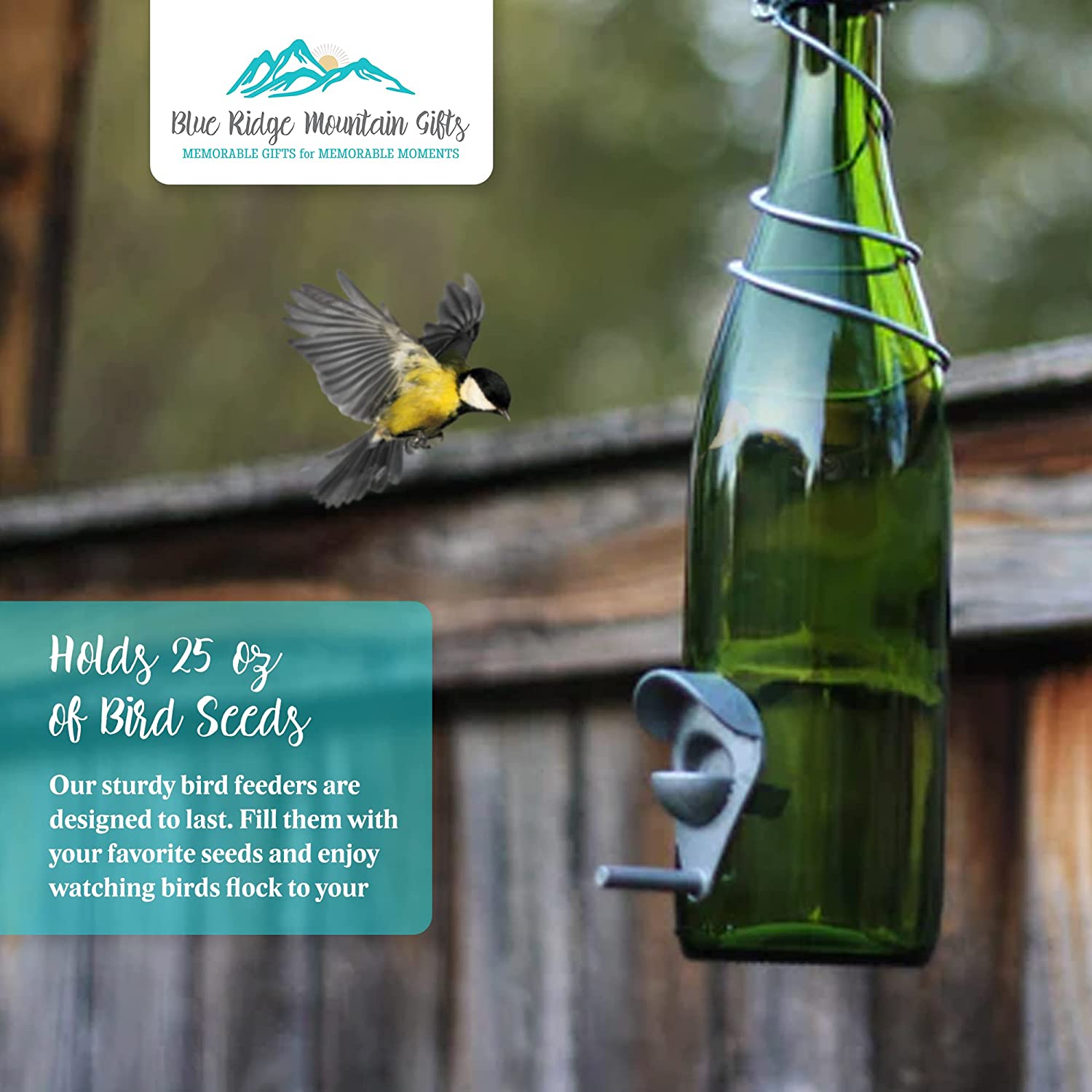 Bird Feeder | 750ml Wine Bottle